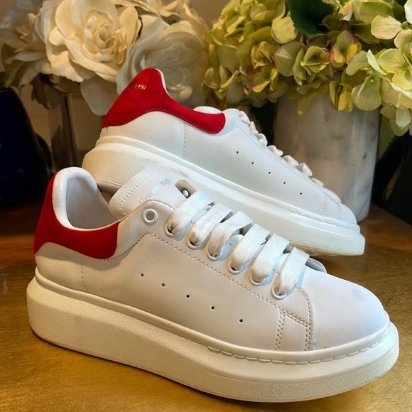 Alexander McQueen “Red and White Oversized Sneakers